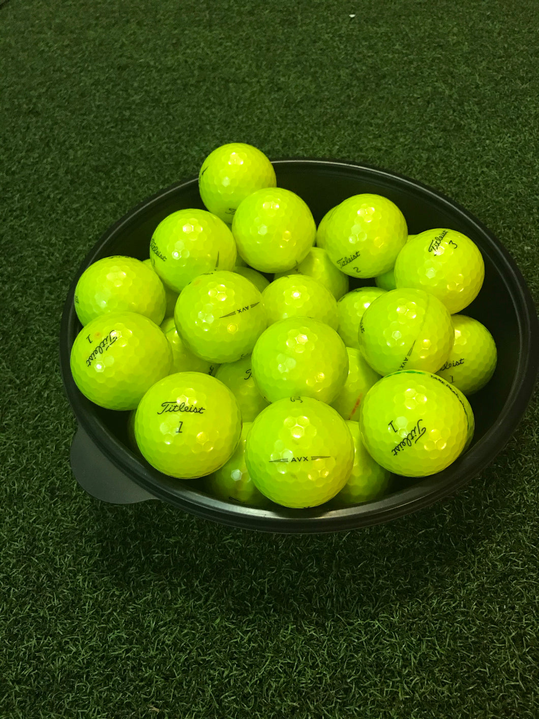 Dozen Yellow Titleist AVX Golf Balls - Midwest Golf Supply